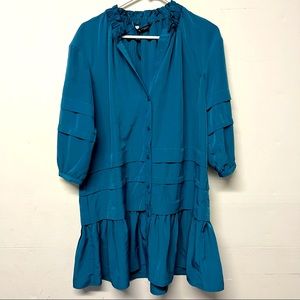 Zara Xs duck blue mini dress